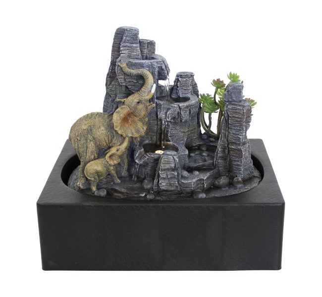 Zimmerbrunnen Tischbrunnen FoElefante Led 28,8 x 26 x 20,5 cm 11116