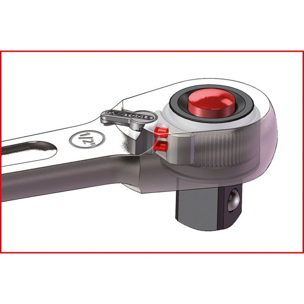 KS TOOLS 1/4 SlimPOWER Umschaltknarre 72 Zahn - 920.1490