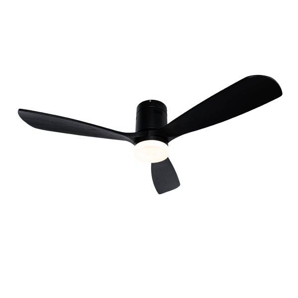 Deckenventilator mit drei Flügeln und integrierter LED Beleuchtung für Innenräume