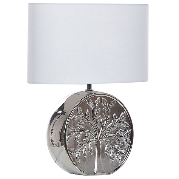 Tischlampe KHERLEN Keramik Silber