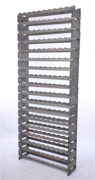 Weinregal VINOTECA FLEX PRO HxBxT 247x103x28cm 180 Flaschen auf 18 Ebenen Massives Kiefernholz Grau