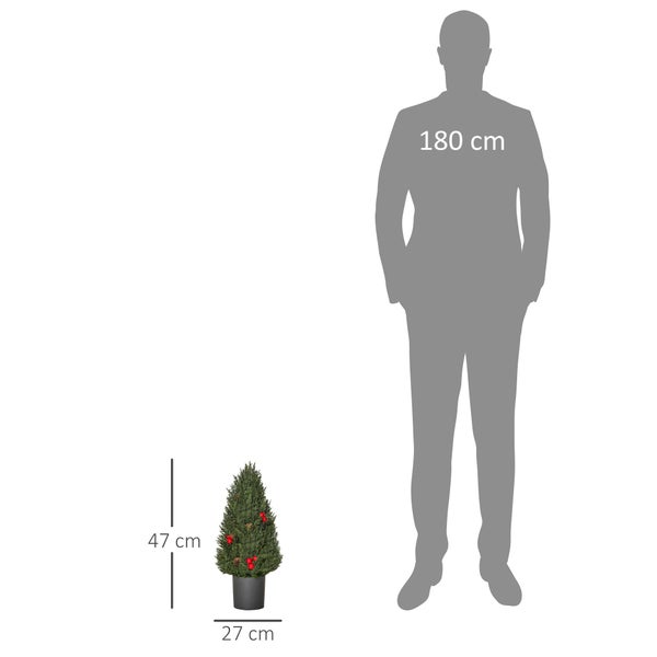 HOMCOM Weihnachtsbaum, Ø27 x 47 cm, PVC, Grün
