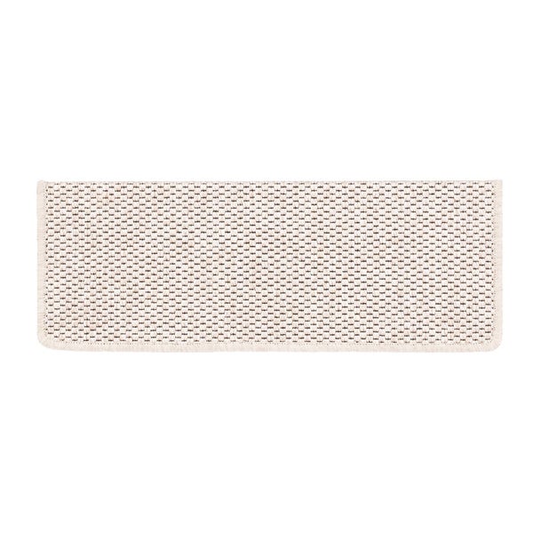 FLOORDIREKT Stufenmatte Kalkutta - Sisaloptik - Schlingenpol - Selbstklebend - Creme - Rechteckig - 23,5 x 65 cm