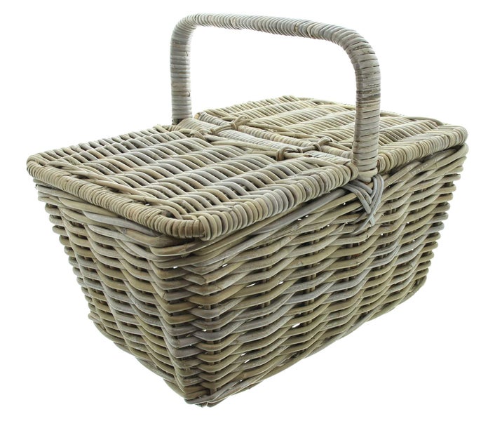 FRANK FLECHTWAREN | Picknickkorb Rattan, RATTAN, 50 x 35 x 25, GH 40 cm