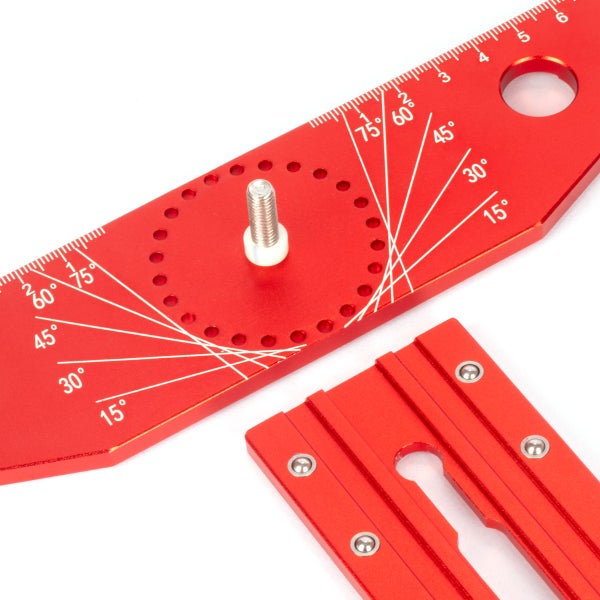 Winkel-Anreißlineal aus Aluminium mit Anschlag und Markierungsstift