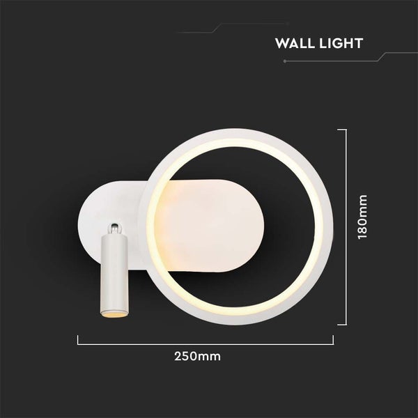 V-TAC VT-7906-B - Designer-Wandleuchten - IP20 - Schwarz - 14W - 1500 Lumen - 4000K