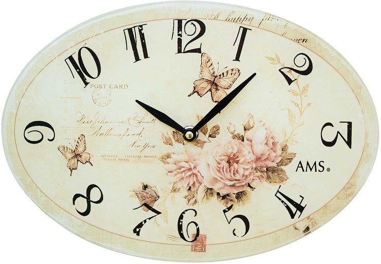 AMS 9478 Wanduhr klassisch 30 cm x 24 cm x 4 cm