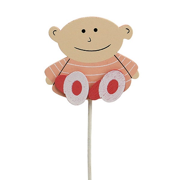 Dekorativer Baby-Pflanzenstecker aus Holz für den Garten