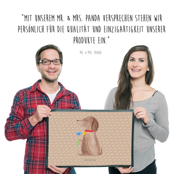 Mr. & Mrs. Panda 50 x 75 cm Fußmatte Hund Blume - Hundeglück