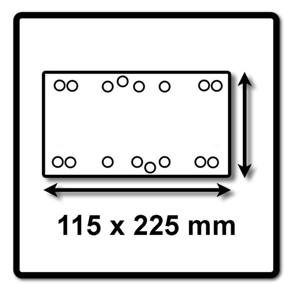 Festool Schleifschuh SSH STF 115x225/10 2 Stück ( 2x 483679 ) für Rutscher RS 200, Rs 2, RS 100, RS 1