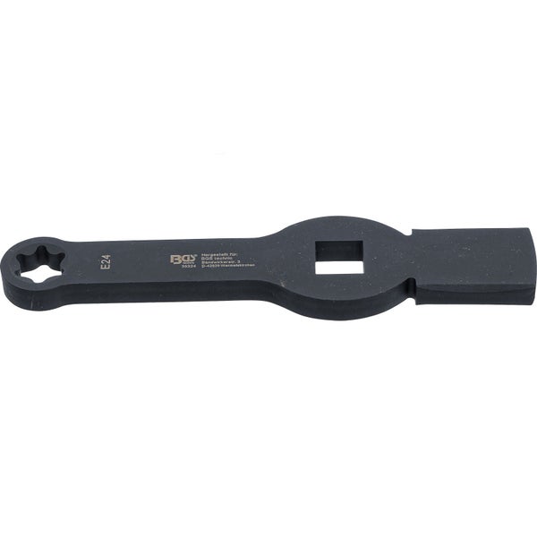 BGS Schlag-Ringschlüssel E-Profil (für Torx) mit 2 Schlagflächen SW E24 - 35324