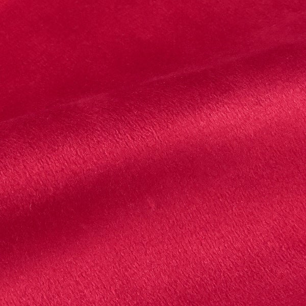 Samtstoff in Rot mit weicher Oberfläche.