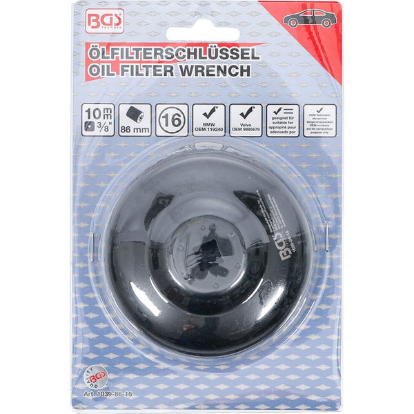 BGS technic Ölfilterschlüssel, 86 mm, in Verpackung