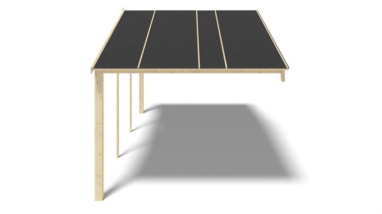 Überdachung für Veranden, Terrassen und Gartenhäuschen - 6x3m