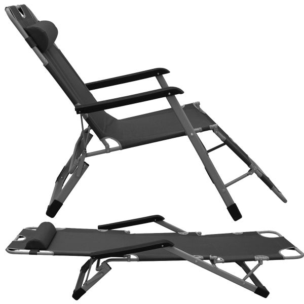 AMANKA 178x65 Relaxliege Garten Liegestuhl Klappbar - Gartenstuhl mit Liegefunktion - Sonnenliege Faltbar - Campingliege Leicht - Gartenliege Wetterfest - Mobile Strandliege Relaxsessel Outdoor Liege