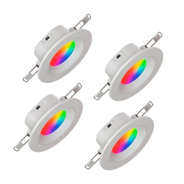 LED Nanoleaf Essentials Matter smarter Einbaustrahler RGBW in Weiß 4x 6W 1800lm