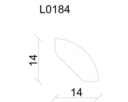 Profilleiste mit den Maßen 14 x 14