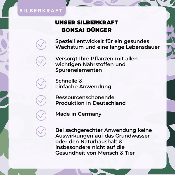 SILBERKRAFT Bonsai Bio-Dünger – 1 Liter