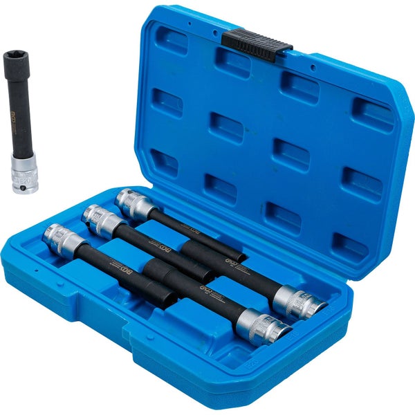 BGS Steckschlüssel-Einsatz-Satz E-Profil, extra lang Antrieb Innenvierkant 12,5 mm (1/2) SW E10 - E20 6tlg. - 2028