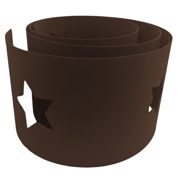 Braun gewickelte Rasenkante mit Sternenmuster