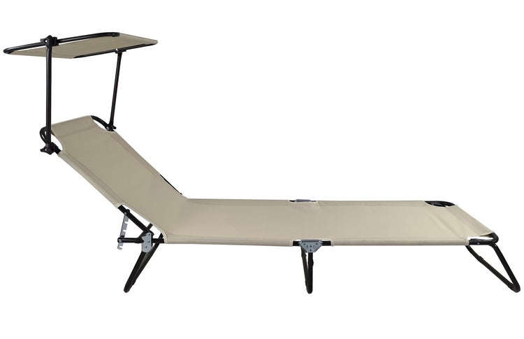 Strandliege mit Sonnendach für den Außenbereich