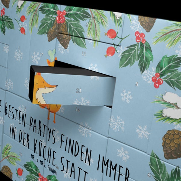 Mr. & Mrs. Panda Befüllbarer Adventskalender Fuchs Koch - Blau Pastell