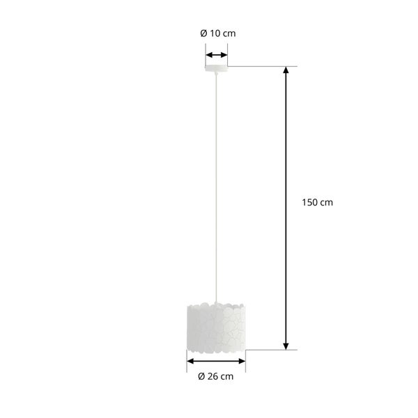 Lindby Pendelleuchte Aralena (Modern) in Weiß aus Metall (1 flammig, E27) - Deckenlampe Esstischlampe Hängelampe Hängeleuchte Wohnzimmerleuchte