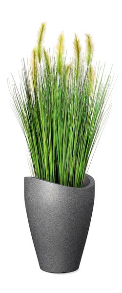 Scheurich Wave Globe High 40, Hochgefäß/Blumentopf/Pflanzkübel, rund,  aus Kunststoff Farbe: Schwarz-Granit, 29,5 cm Durchmesser, 40 cm hoch, 6 l Vol.
