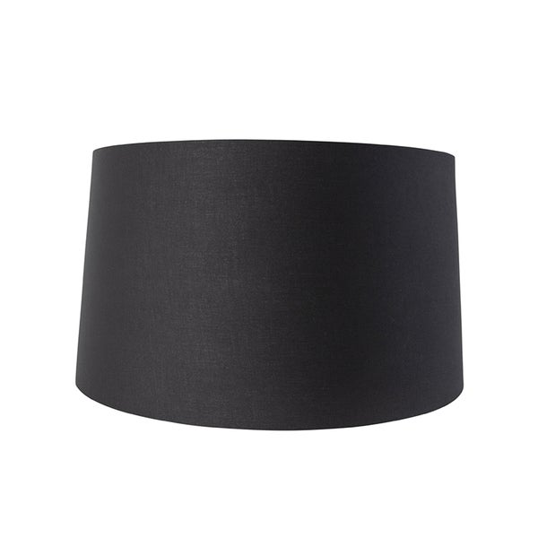Baumwolllampenschirm schwarz 45/50/28 mit goldener Innenseite