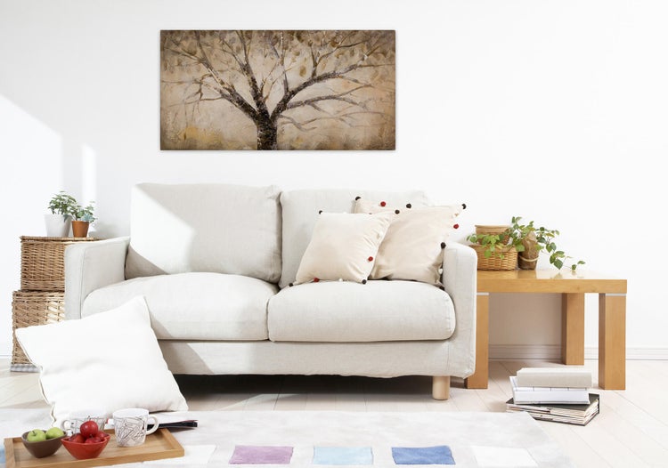 Handgemaltes Gemälde Acrylfarbe 120x60cm Grau