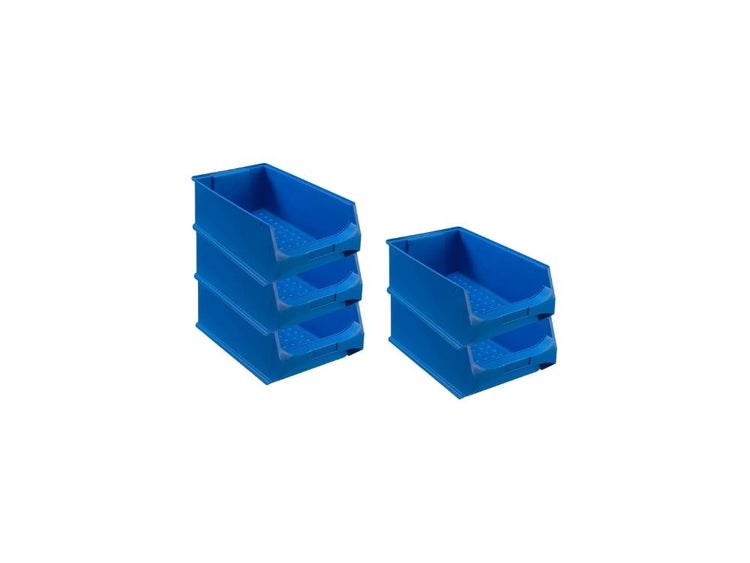 PROREGAL SparSet 5x Blaue Sichtlagerbox 5.0 HxBxT 20 x 30 x 50 cm 21,8 Liter Sichtlagerbehälter