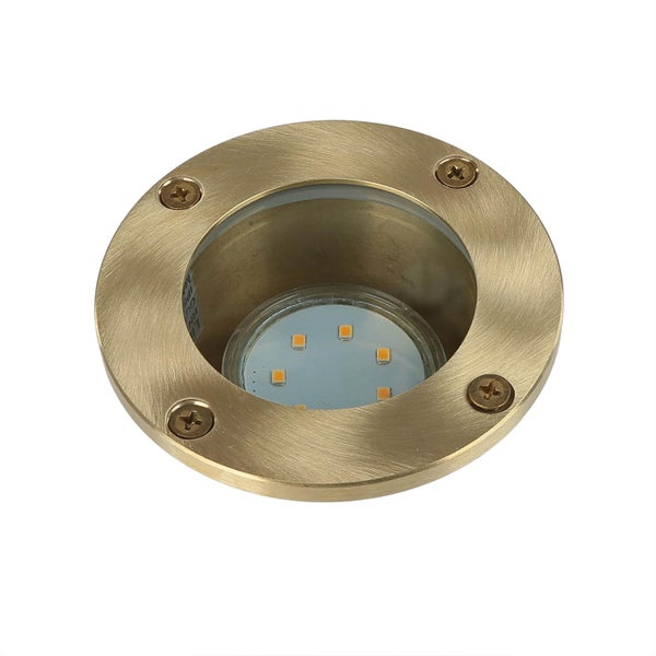 Runde Bodeneinbauleuchte mit LED-Lampe und Schrauben