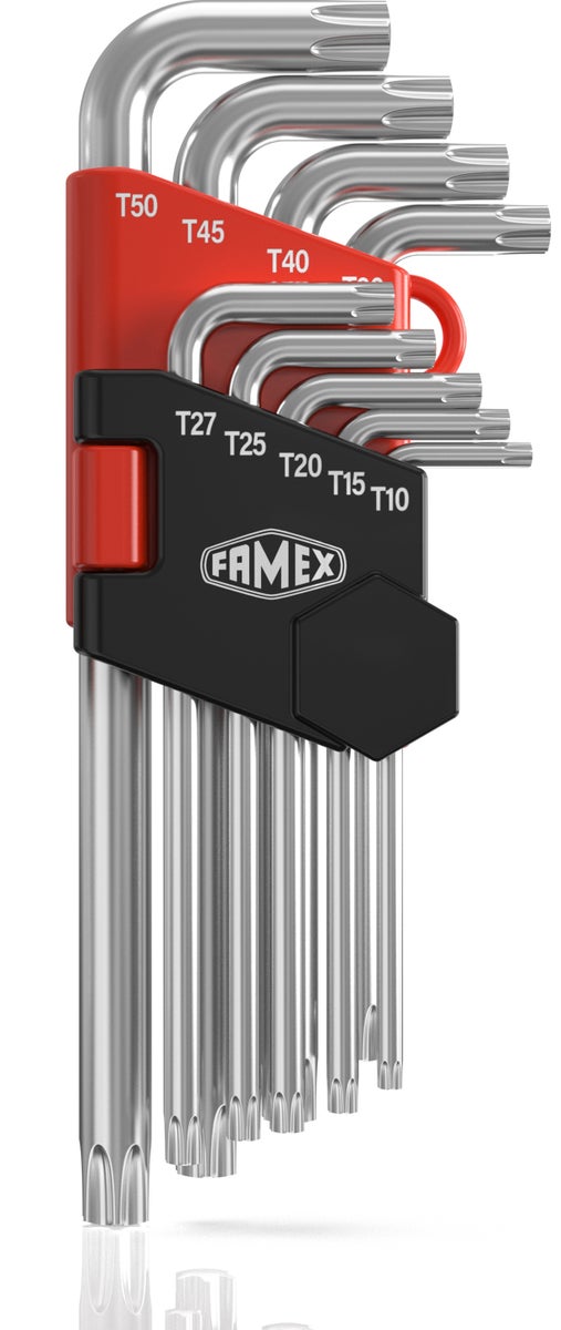 FAMEX Winkelschlüssel 9-tlg., für Torx-Schrauben