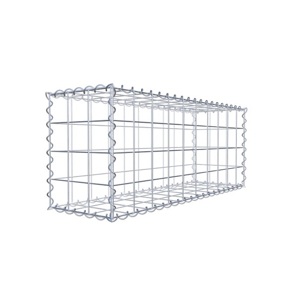 Gabione 100 cm x 40 cm x 30 cm (L x H x T), Maschenweite 10 cm x 10 cm, Spirale