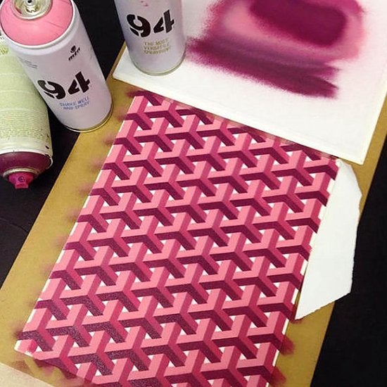 Netzmusterschablone - 3 Schichten (3D-Effekt) Kunststoff A3 Schablone