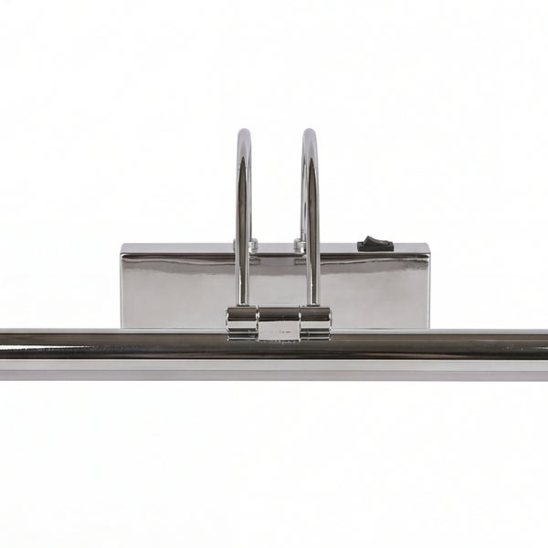 Chromfarbene Bilderleuchte mit Schalter