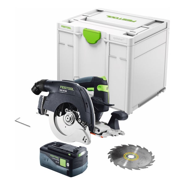 Festool HKC 55 EB-Basic Akku Handkreissäge 18 V 160 mm Brushless + 1x Akku 5,0 Ah + Systainer - ohne Ladegerät