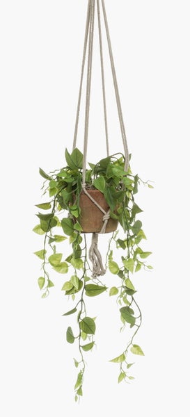 Künstlicher Blütenzweig aus Textilmaterial mit mehreren hellrosa Blüten an einem grünen Stiel.