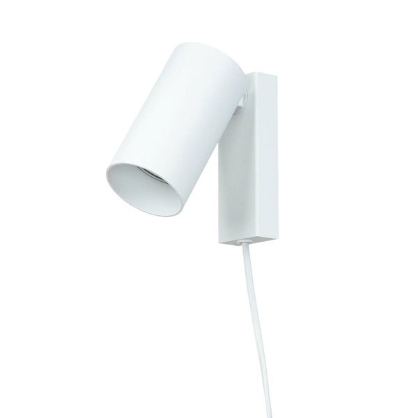 Weiße Wandleuchte mit Kabel