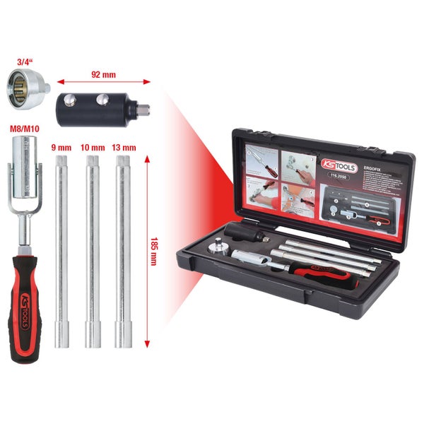 KS Tools Ergofix Waschtisch-Montage Satz im Koffer