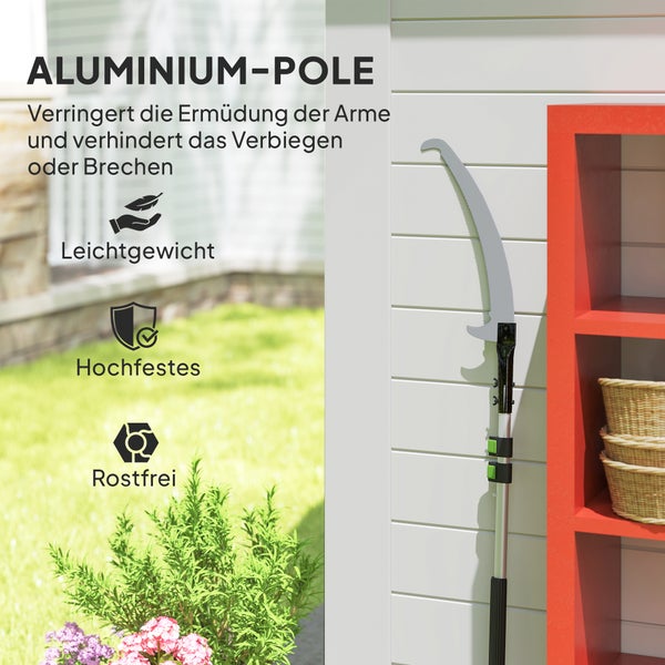 Aluminiumstiel Astsäge mit den Merkmalen: leicht, hochfest und rostfrei