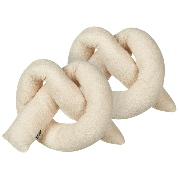 Dekokissen 2er Set GLADIOLUS Bouclé 172 x 14 cm Beige Ohne Muster