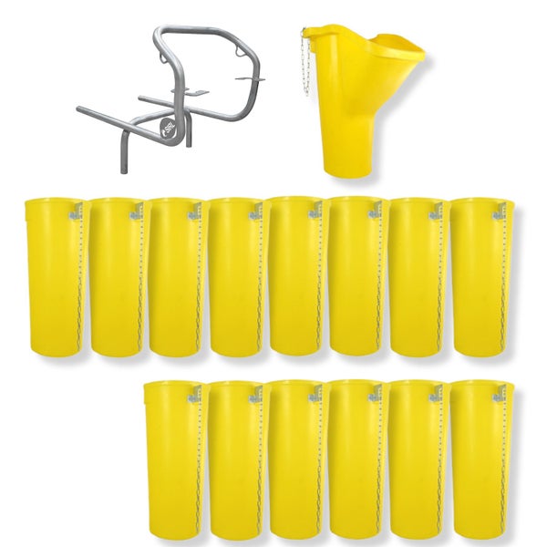 Kunststoff Müllschlucker Set mit Halterung und 14 Müllsäcken