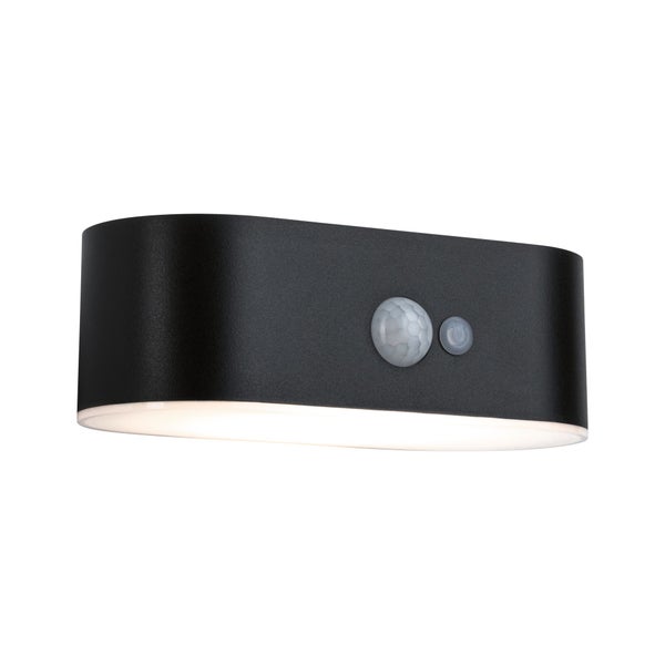 Solar LED Außenwandleuchte Adya Bewegungsmelder IP44 3000K 200lm Schwarz