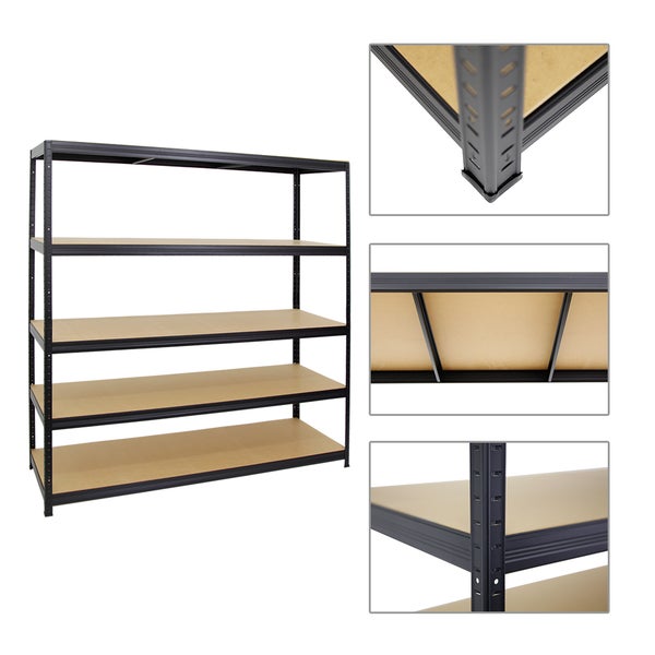 PROREGAL Mega Deal 2x Schwerlastregal Giant Elephant HxBxT 180 x 180 x 60 cm Fachlast 200 kg Schwarz