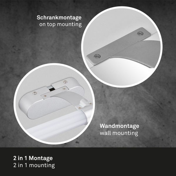 LED Spiegelleuchte 40 cm 6 Watt 4000 Kelvin 720lm chrom Briloner
