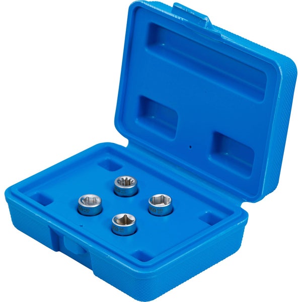 Steckschlüsseleinsatz Set in blauer Aufbewahrungsbox