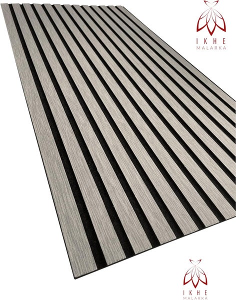 Leichte Lamellen - 3d Paneele 1mm Holz & 9mm PET Filz Wandpaneele Deckenpaneele Dekoren & Schalldämmung (11002B) 104x52cm - 0,54m²