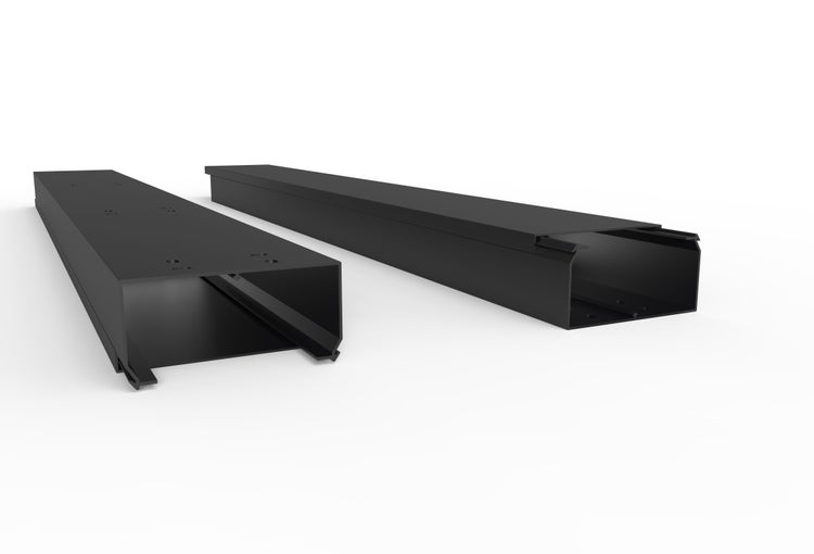 CILSON WDK12060S Art.-Nr. 6800510 Kabelkanal 120 x 60 mm x 2.000 mm - Kanaloberteil und -unterteil mit Bodenlochung, schwarz RAL 9005