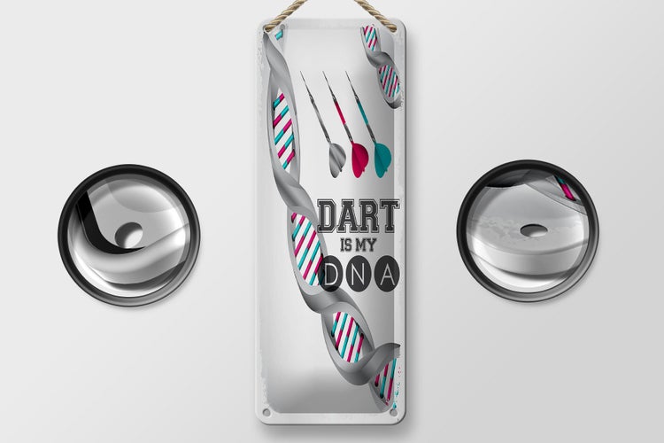 Blechschild Spruch Sportart Dart is my DNA 10x27cm